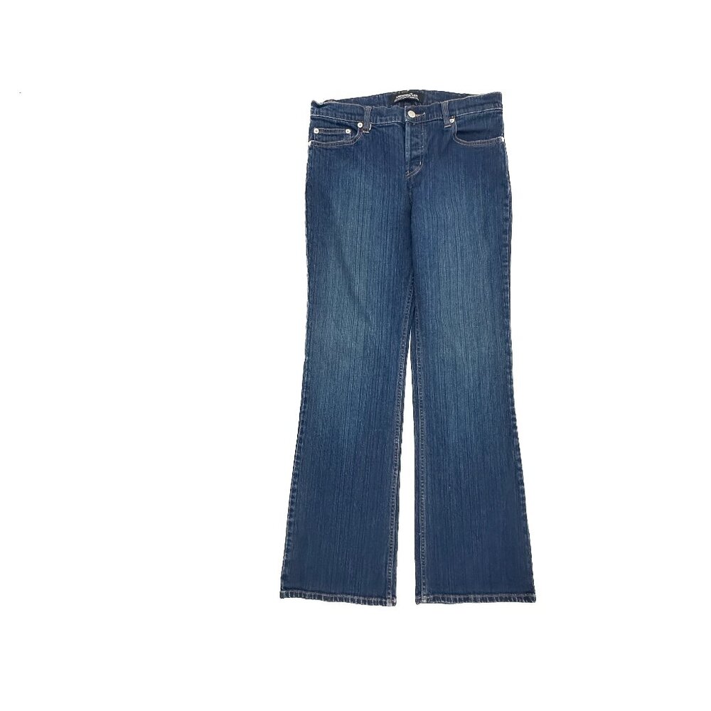 London Jean Bootcut Button Fly Women's size 6 Dark Wash Blue Denim Jeans